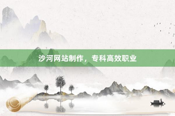 沙河网站制作，专科高效职业