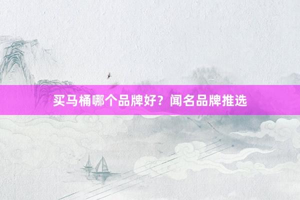 买马桶哪个品牌好？闻名品牌推选